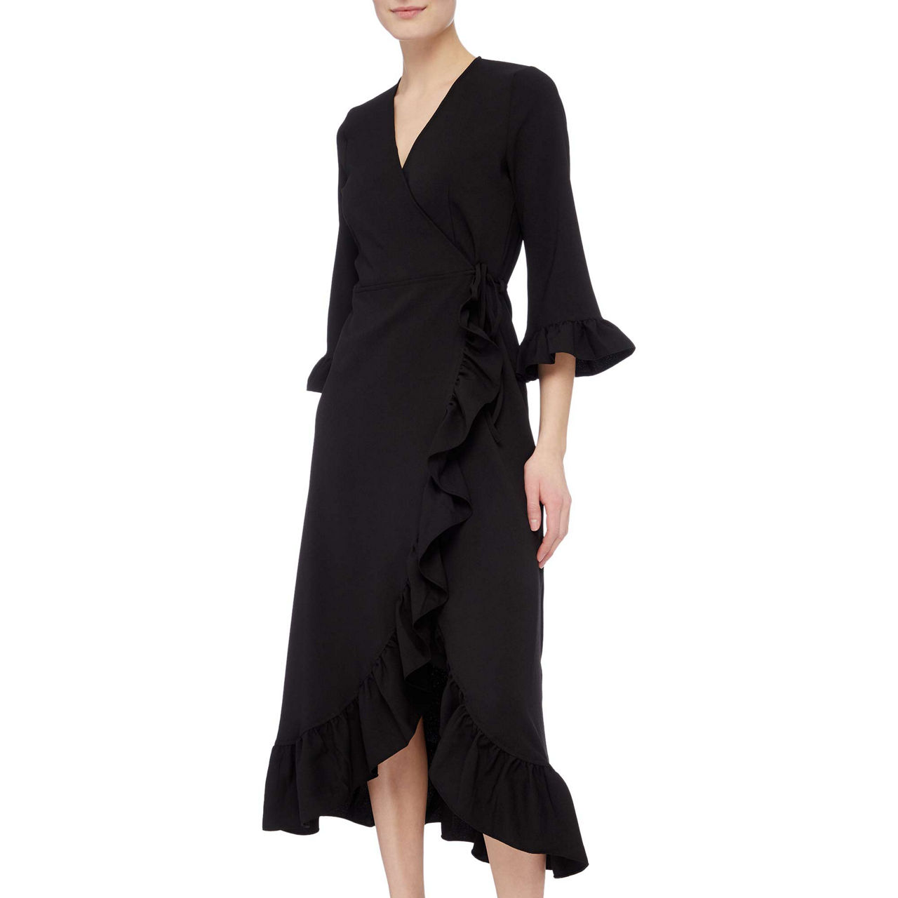 Ganni clark 2025 wrap dress