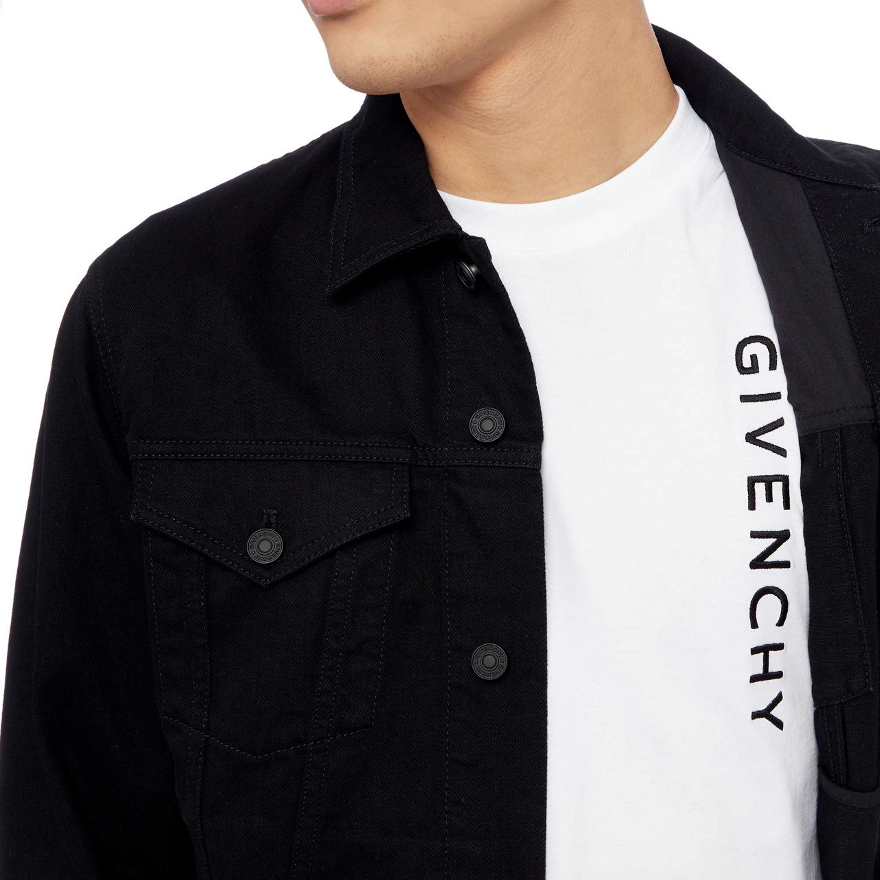 Givenchy vertical logo t shirt best sale