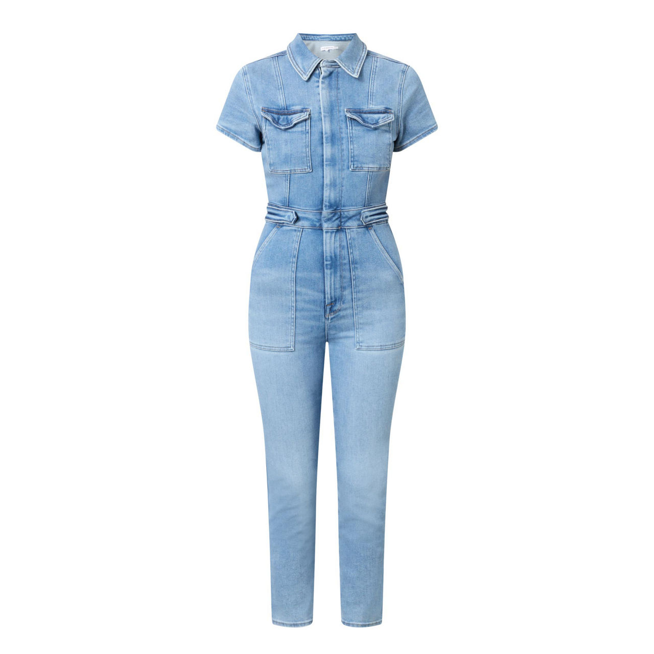 GOOD AMERICAN Fit For Success Denim Jumpsuit