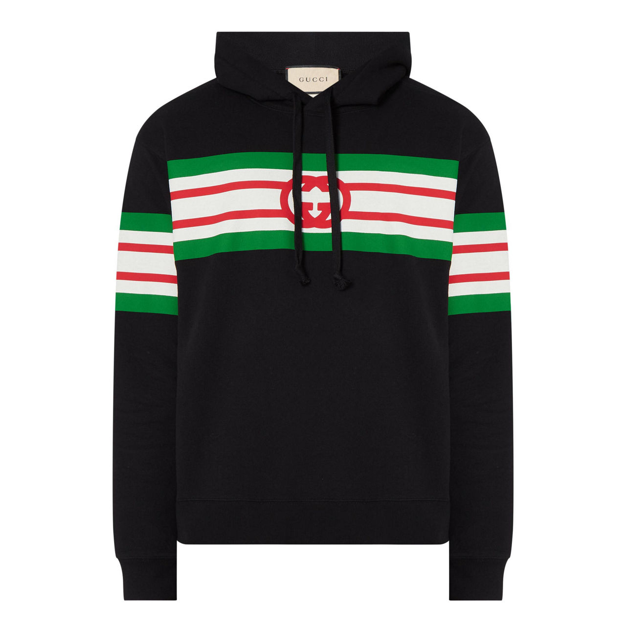 GUCCI Striped Logo Hoodie