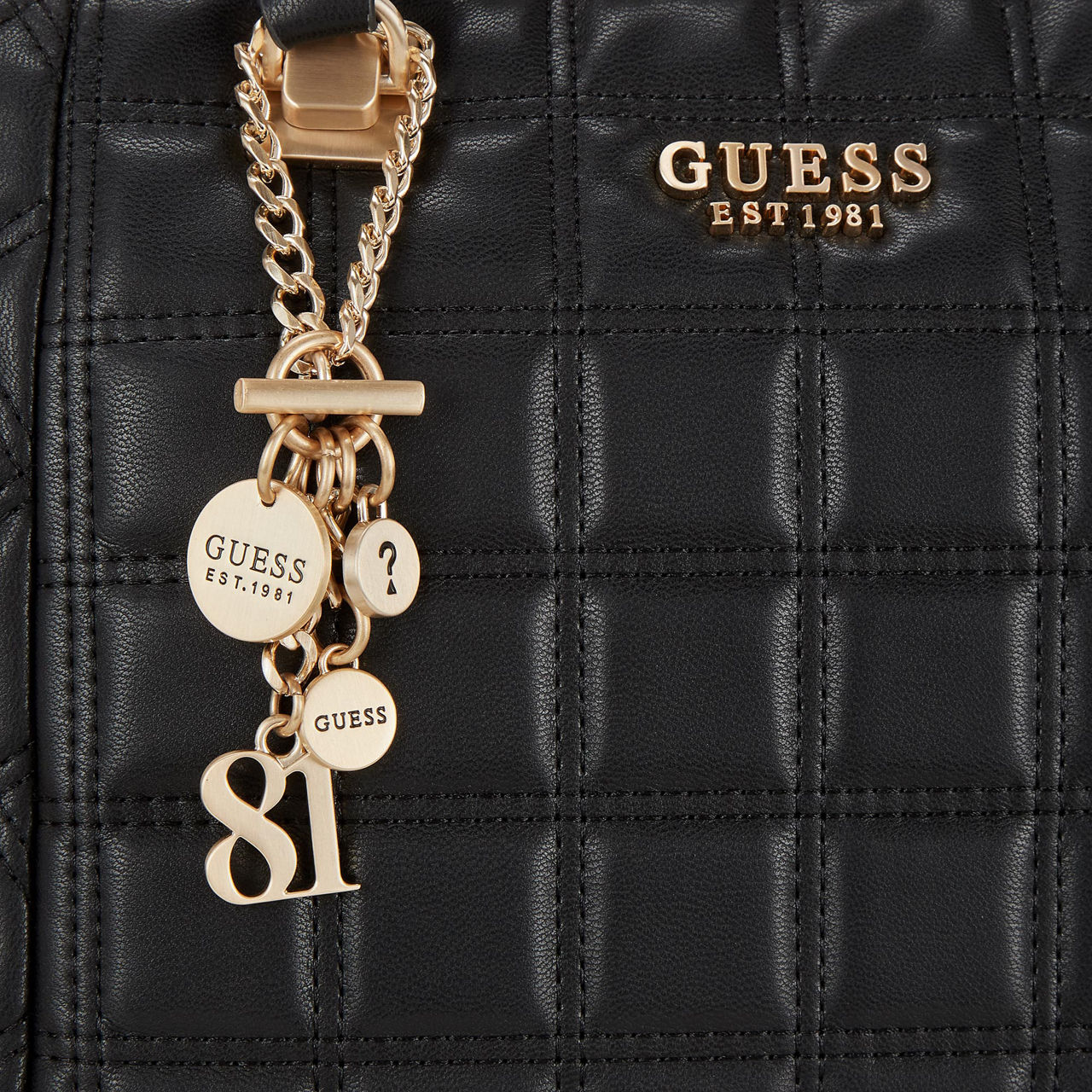 GUESS Kamina Status Satchel Black