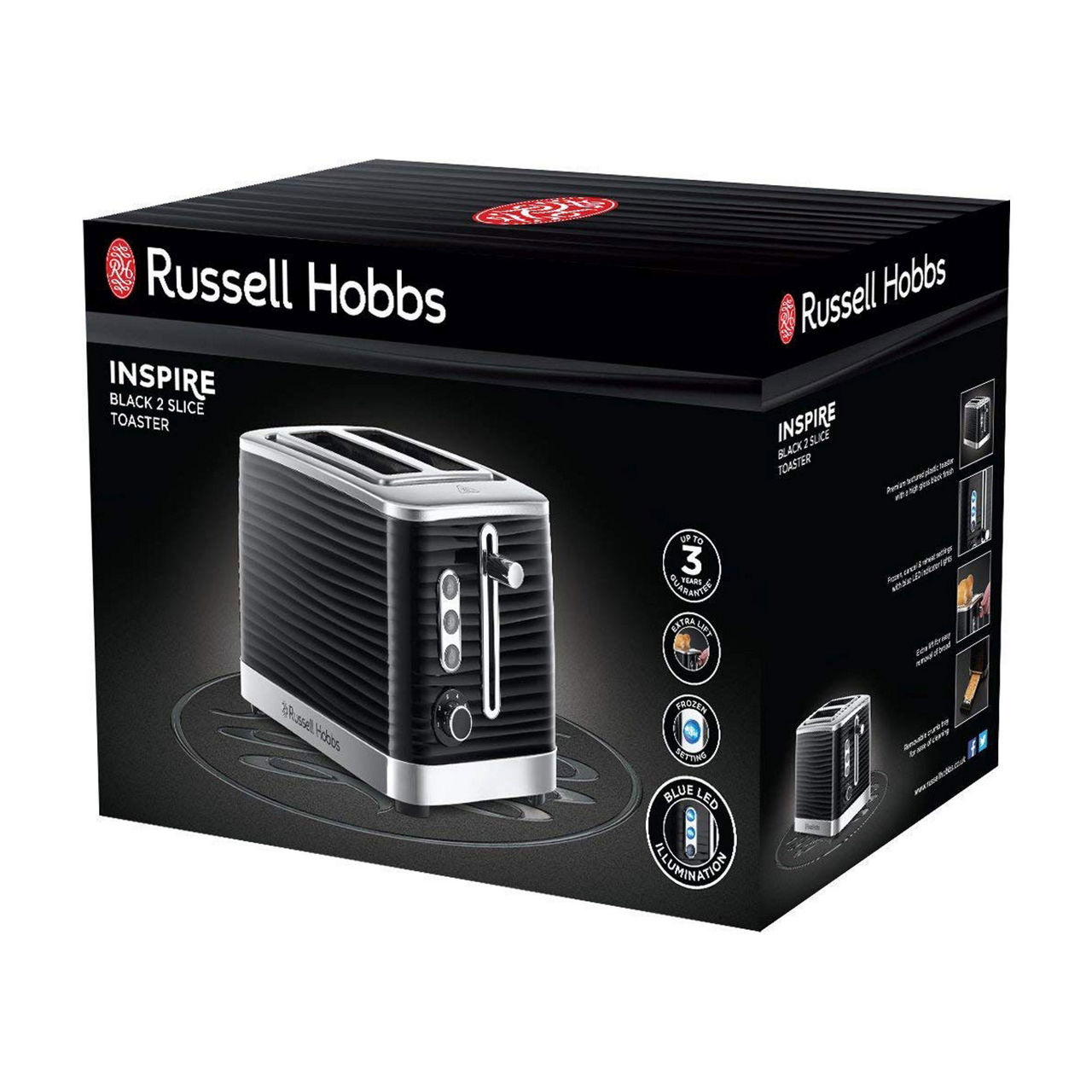 RUSSELL HOBBS Inspire High Gloss Two Slice Toaster