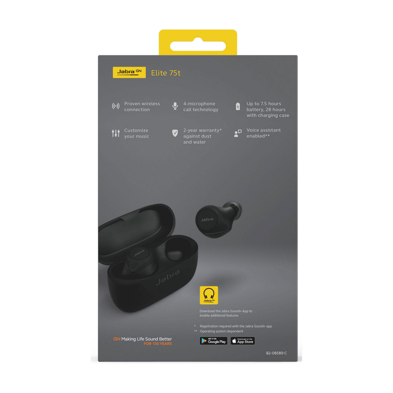 Jabra elite 75t true wireless online stereo