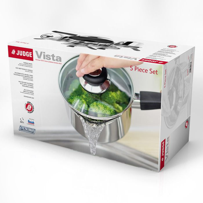 Vista 5 Piece Saucepan Set
