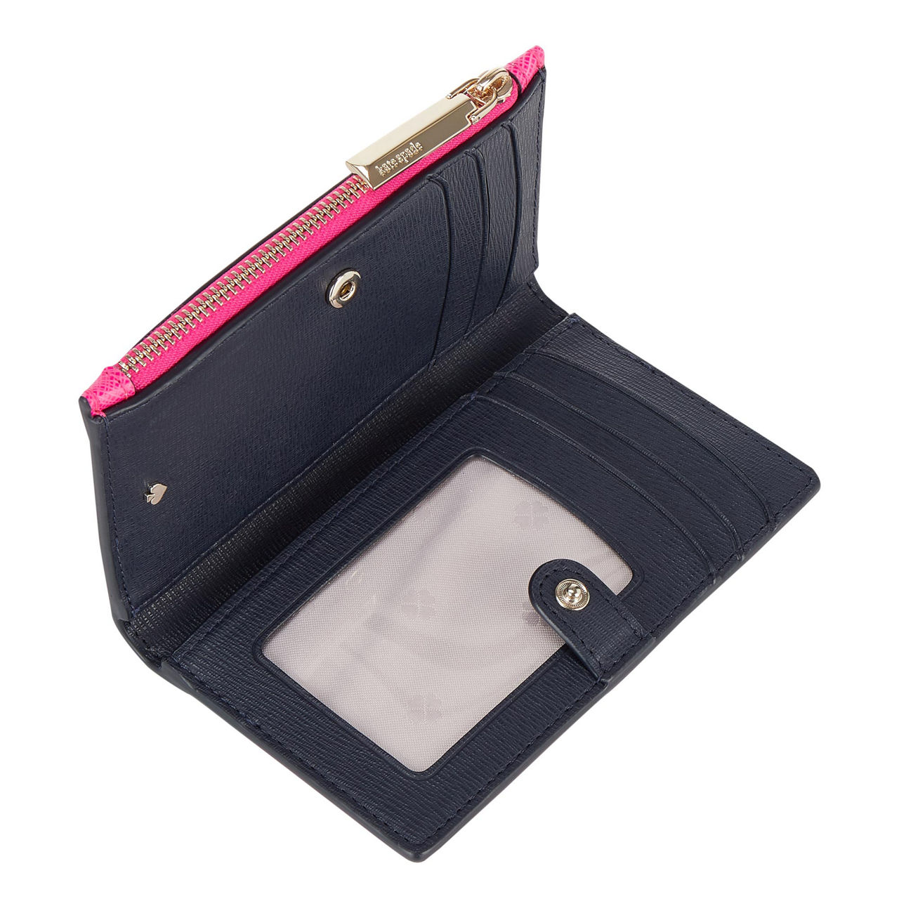 KATE SPADE NEW YORK Small Slim Bifold Wallet Shocking Magenta