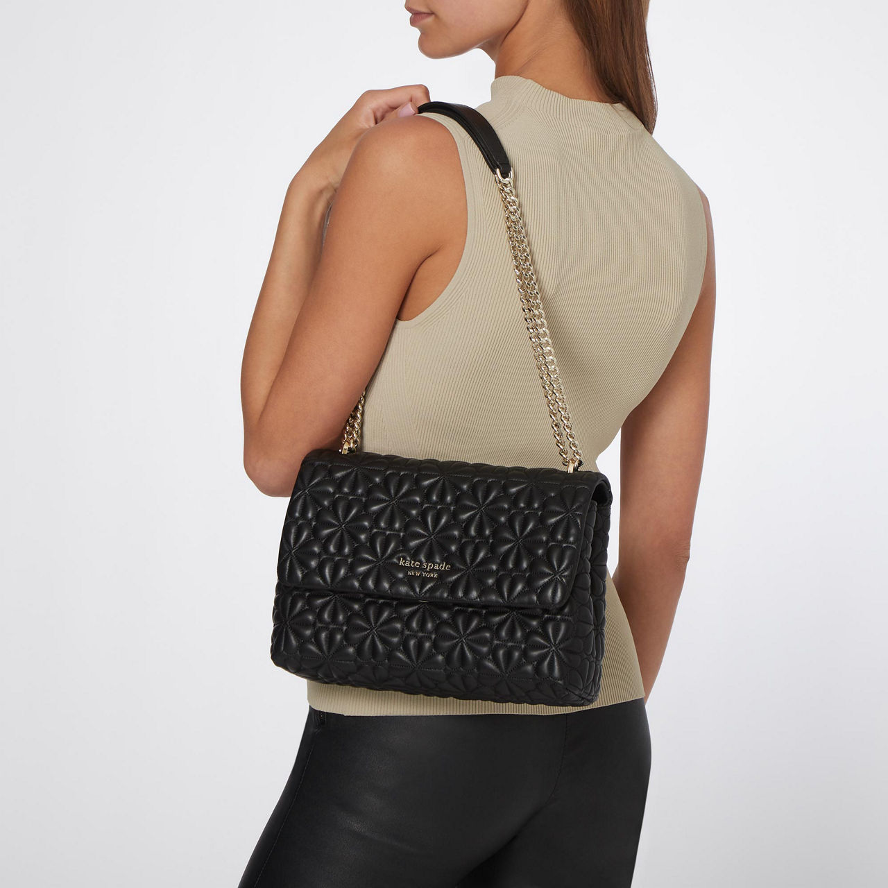 KATE SPADE NEW YORK Bloom Large Quilted Shoulder Bag