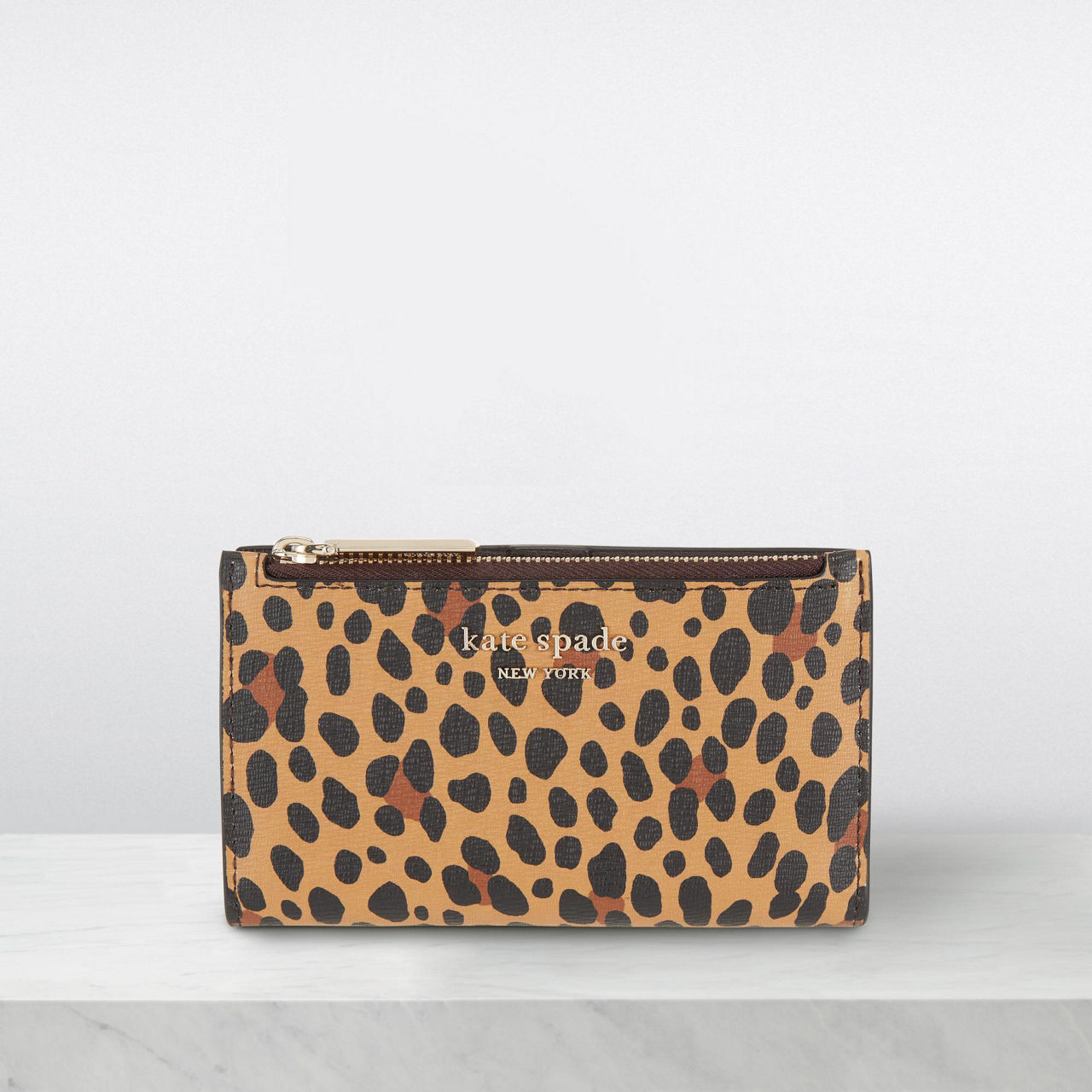 Kate spade leopard on sale wallet