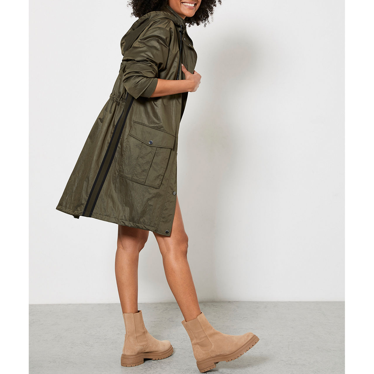 Mint velvet pale 2024 khaki utility jacket