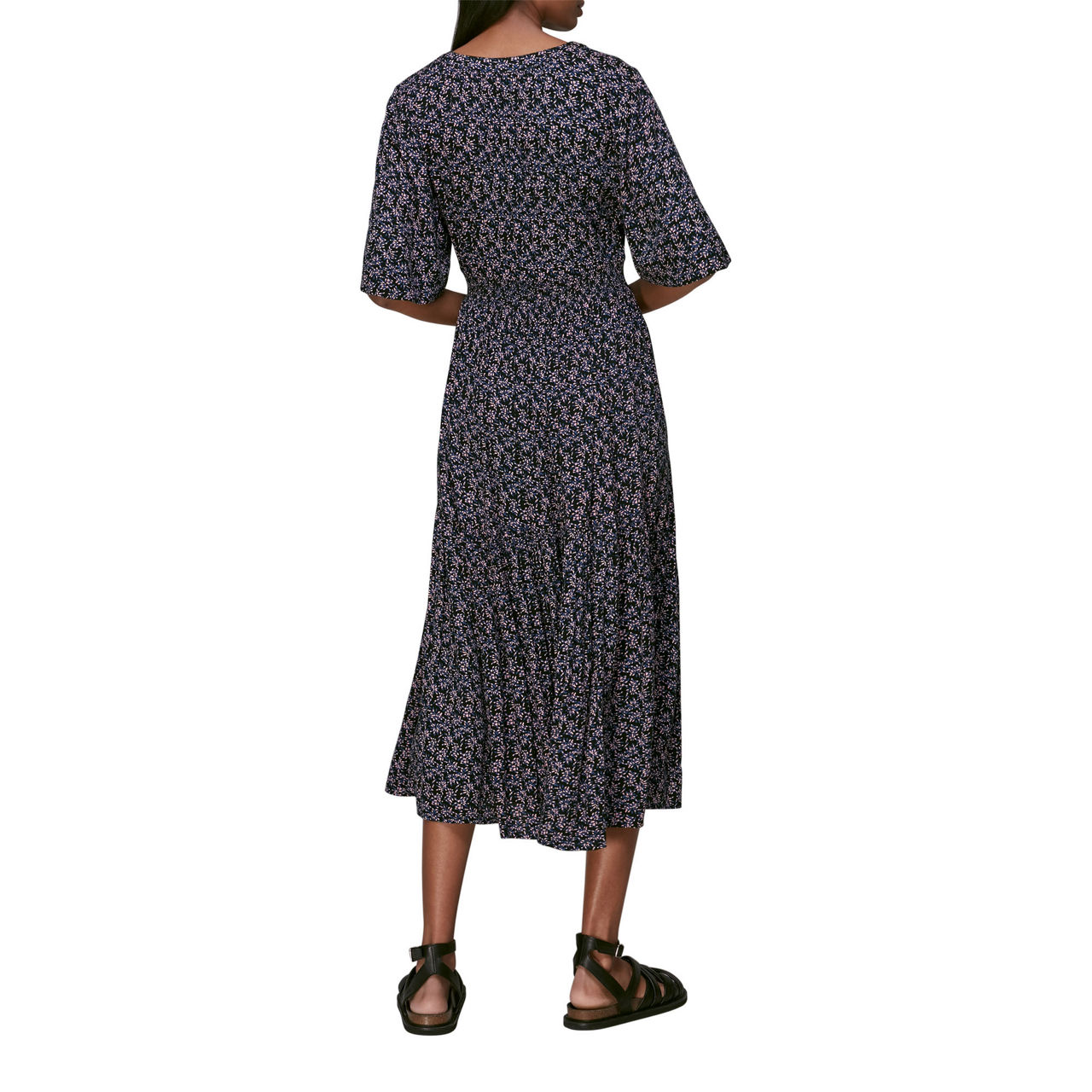 WHISTLES Floral Midi Dress