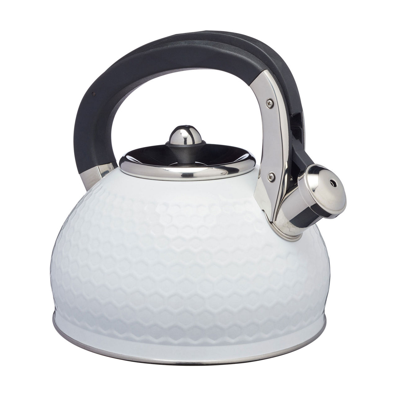 KITCHEN CRAFT Lovello Textured Stove Top Kettle White