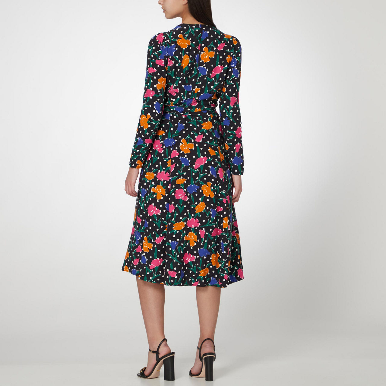 KITRI Stephanie Floral Print Wrap Dress