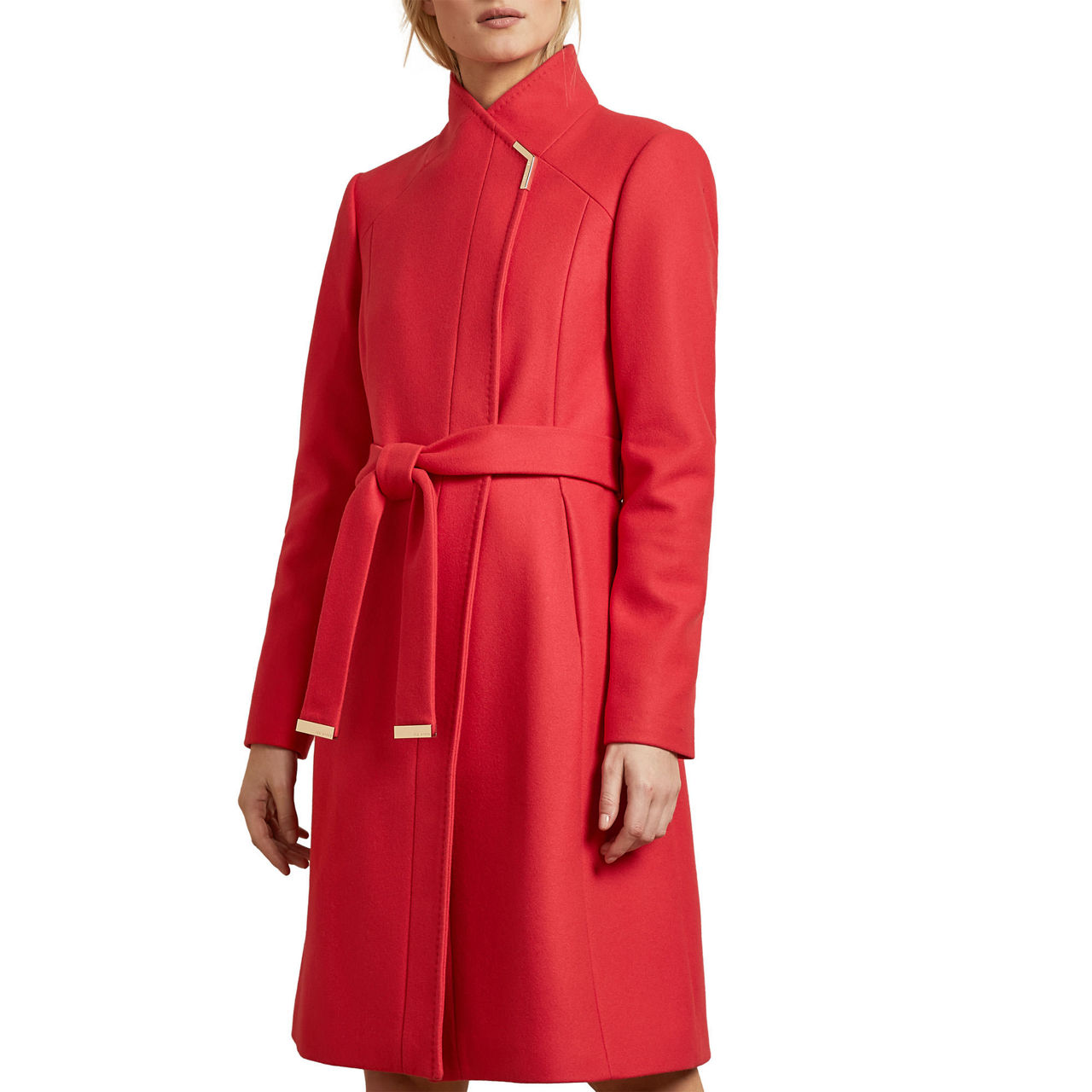 Ellgenc long clearance belted wrap coat