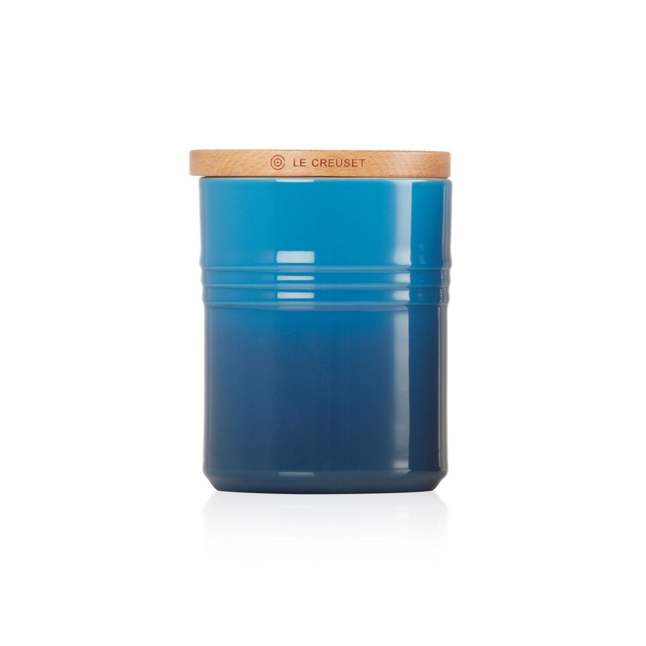 Stoneware Medium Storage Jar With Wooden Lid