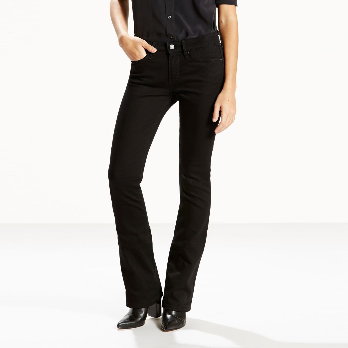 LEVIS 715 Bootcut Jeans Black BLACK SHEEP