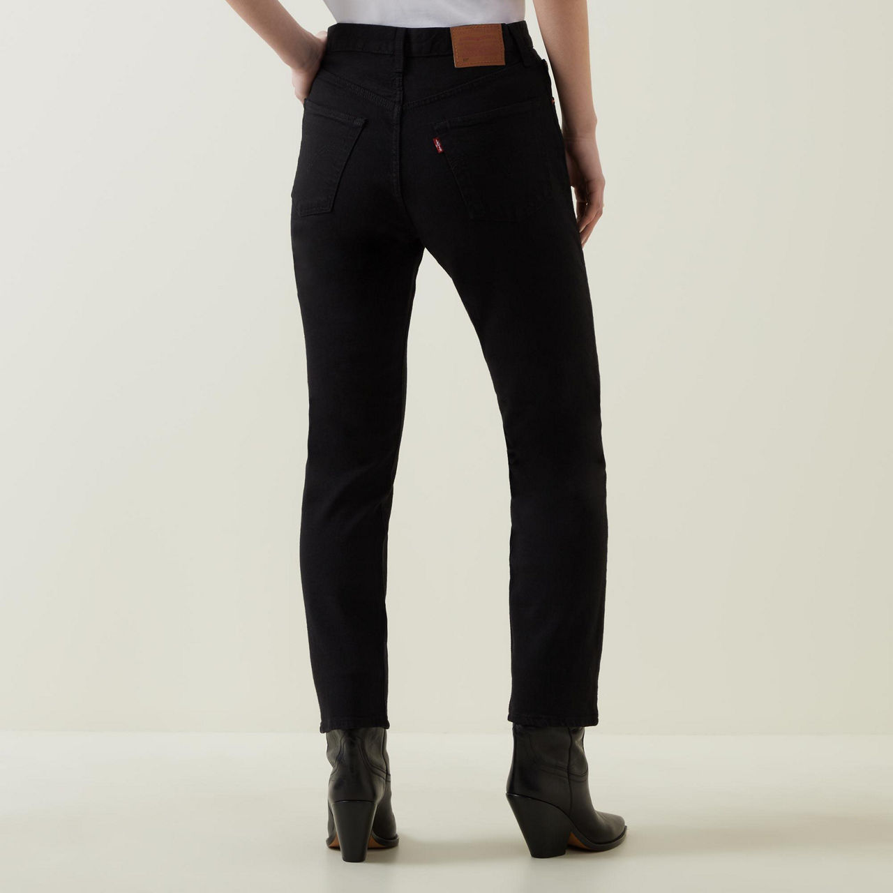 LEVIS 501 Crop High Rise Straight Leg Jeans