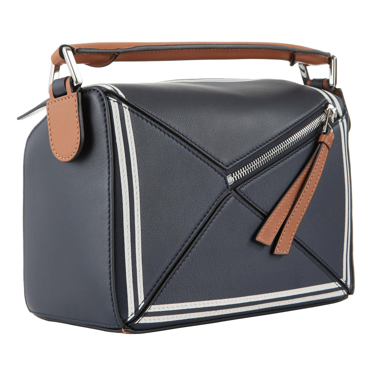 LOEWE Puzzle Sailor Small Bag Blue White