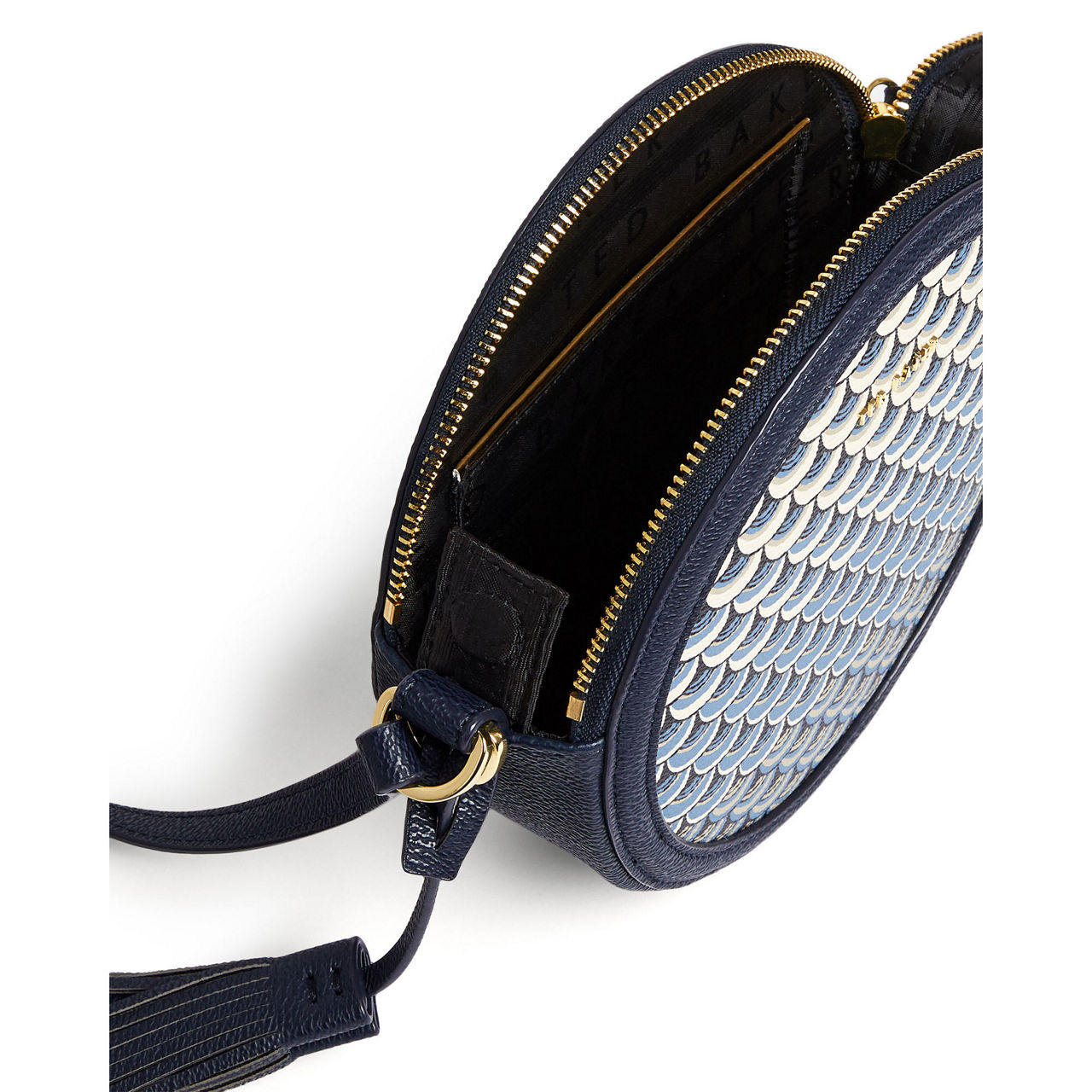 TED BAKER Betrice Masquerade Circle Crossbody Bag NAVY