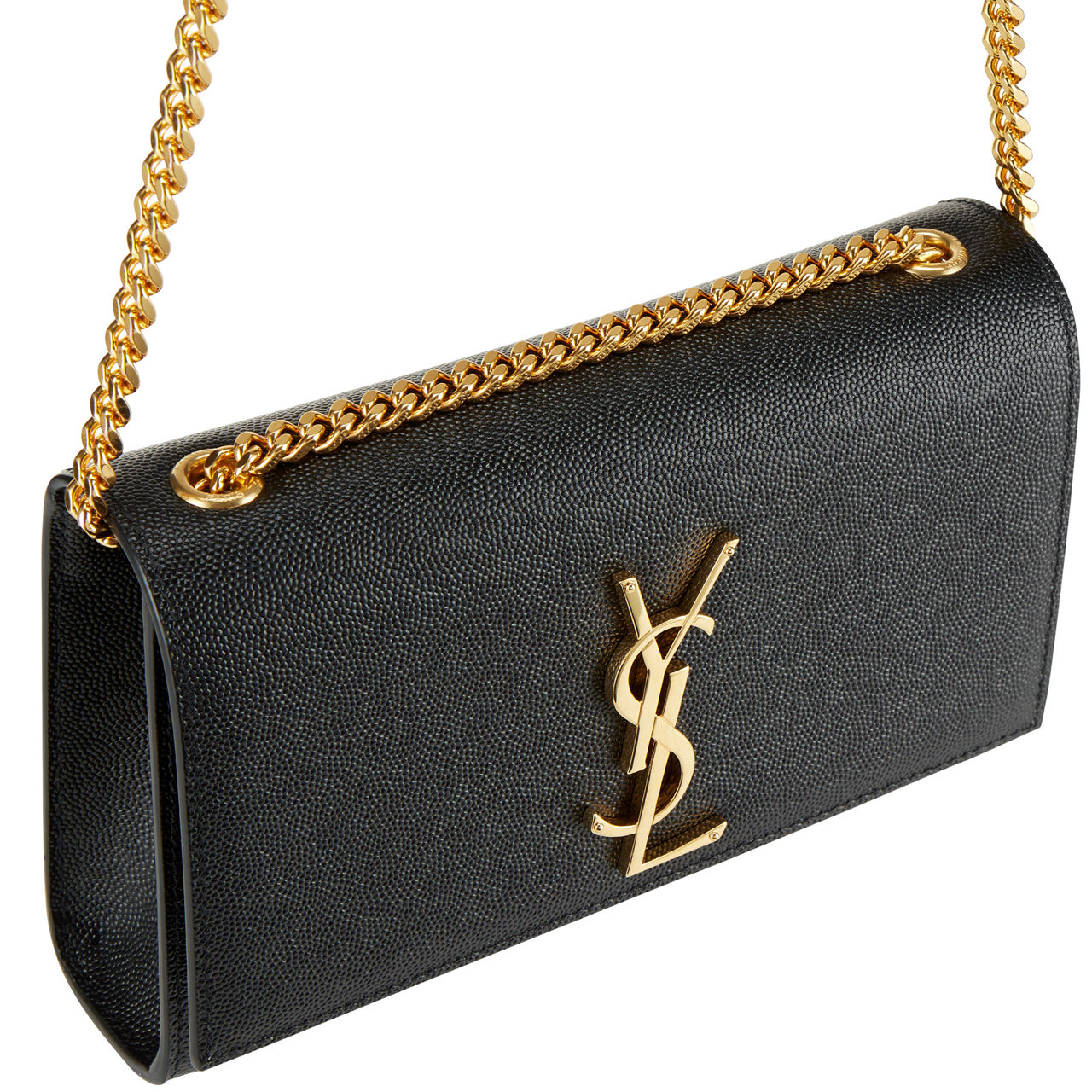 Saint Laurent Womens Black Kate Small Leather Shoulder Bag