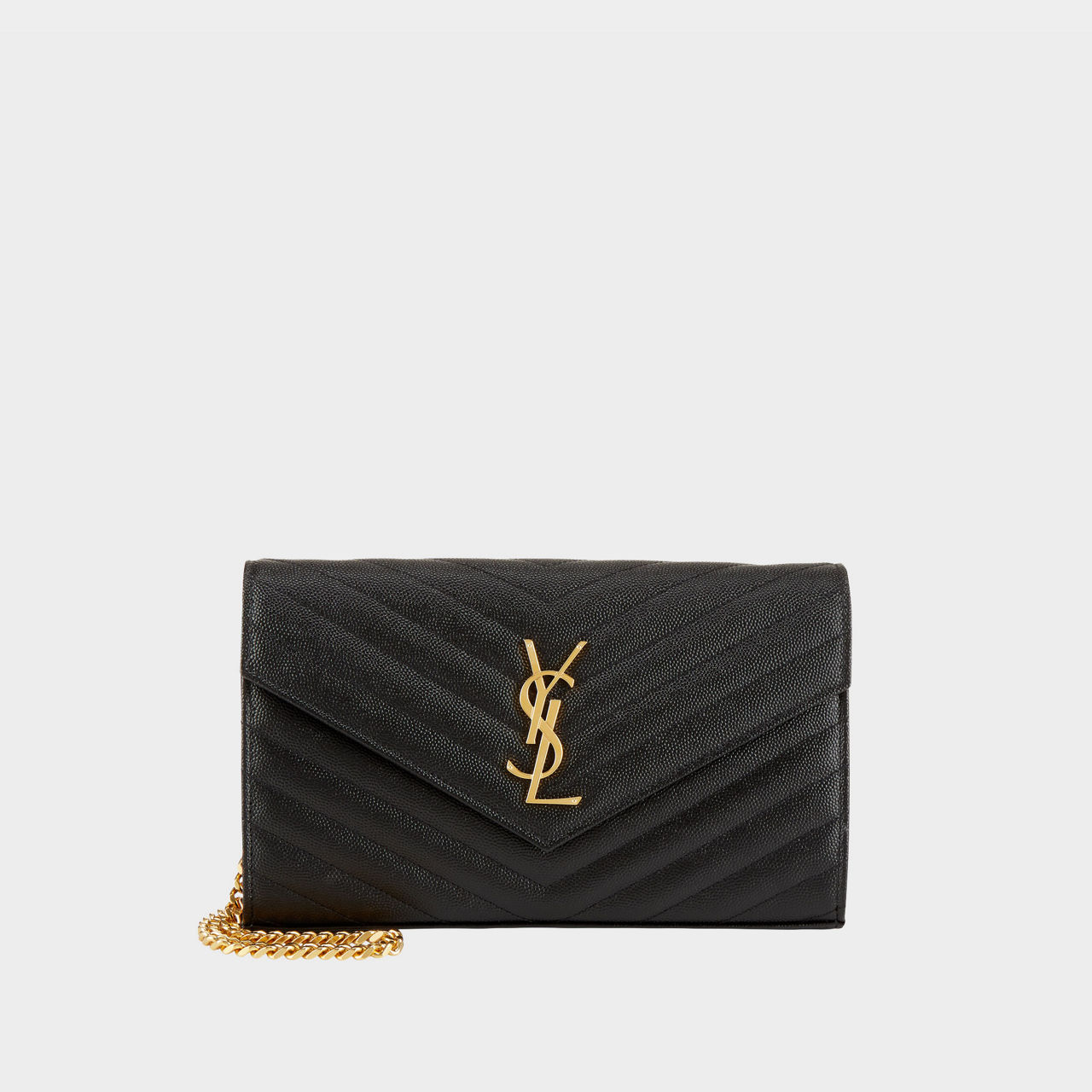 Saint laurent monogram small leather wallet sale