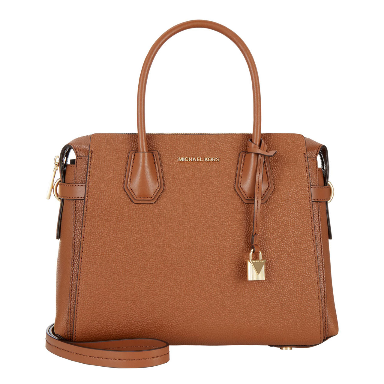 Mercer pebbled leather belted satchel sale