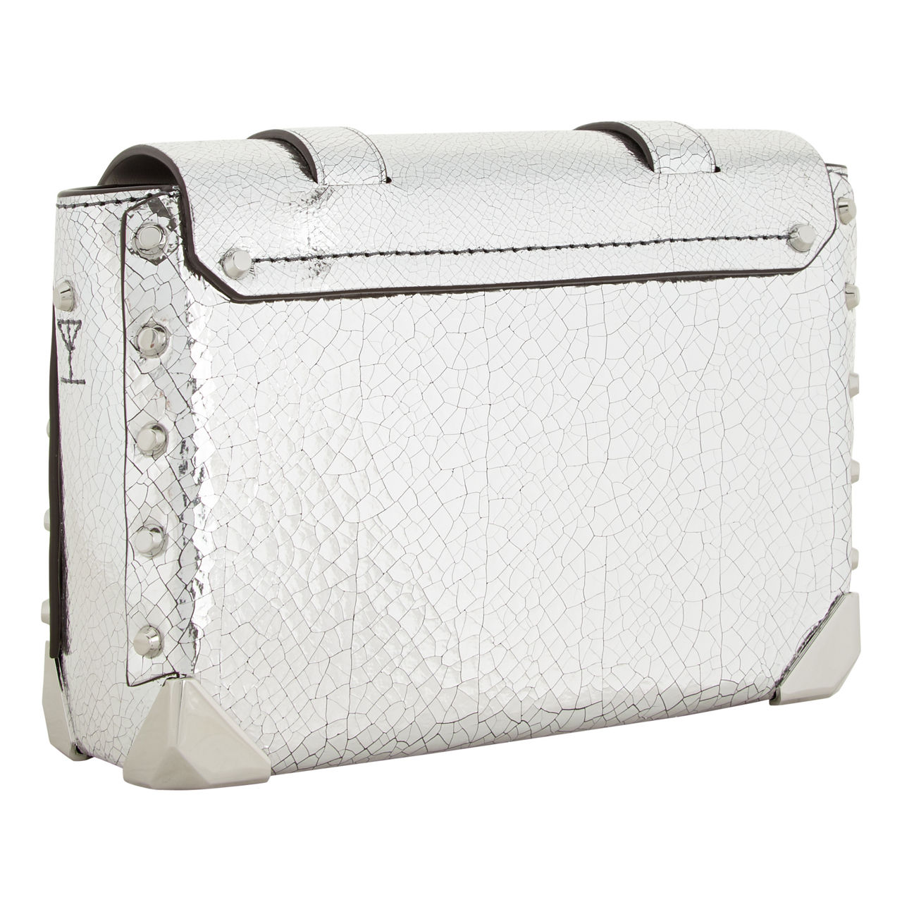 Manhattan small crackled metallic leather sales crossbody bag