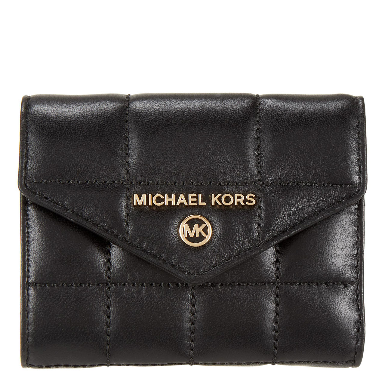 Michael kors small 2025 quilted leather envelope wallet