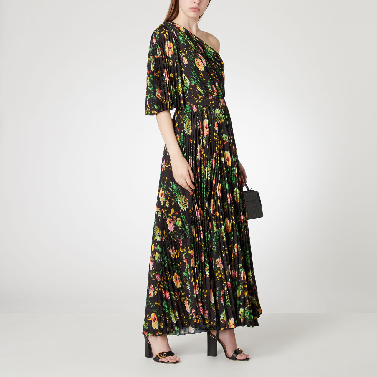 MSGM Floral One Shoulder Jumpsuit