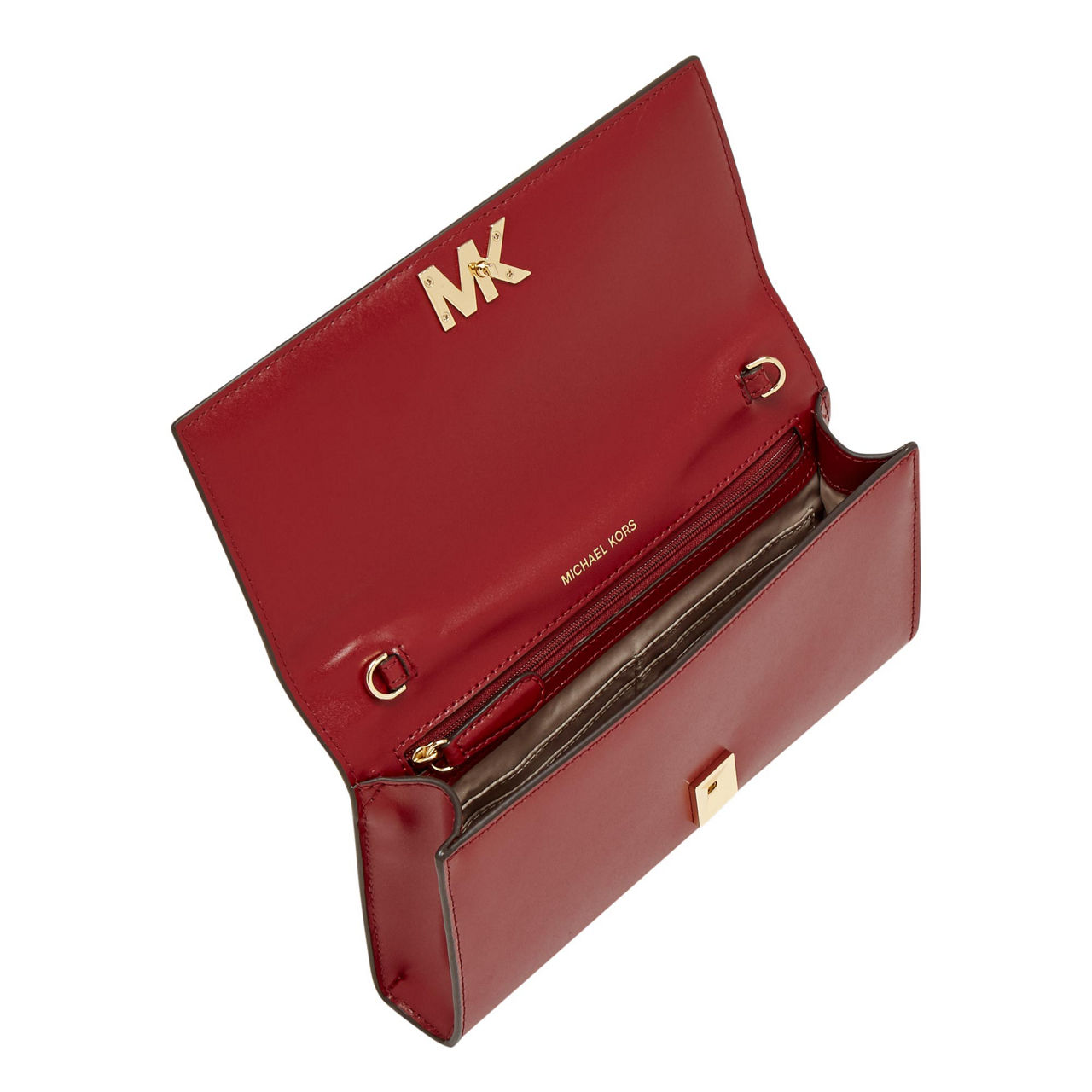 Mott leather 2025 clutch michael kors