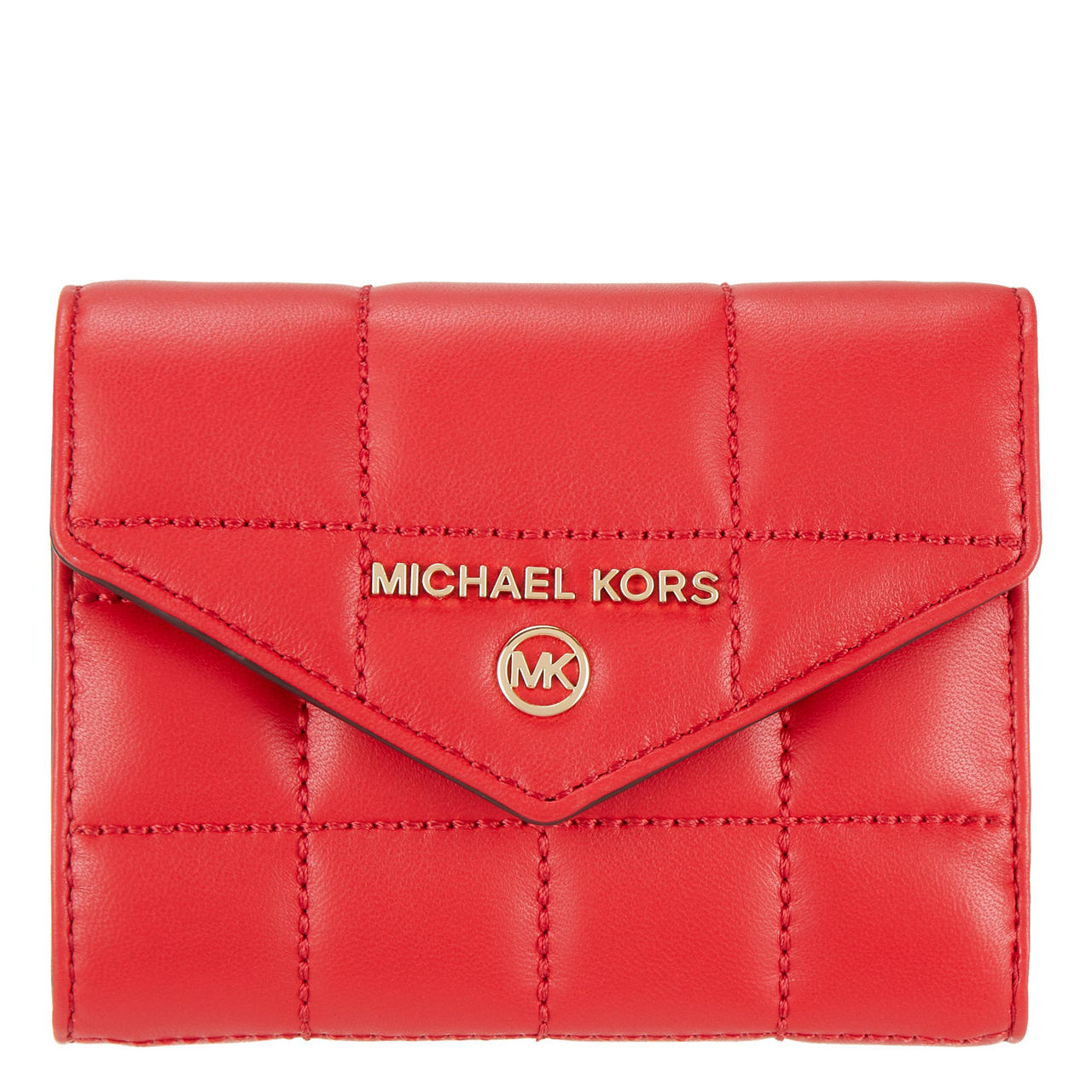 Michael kors small shop quilted leather envelope wallet