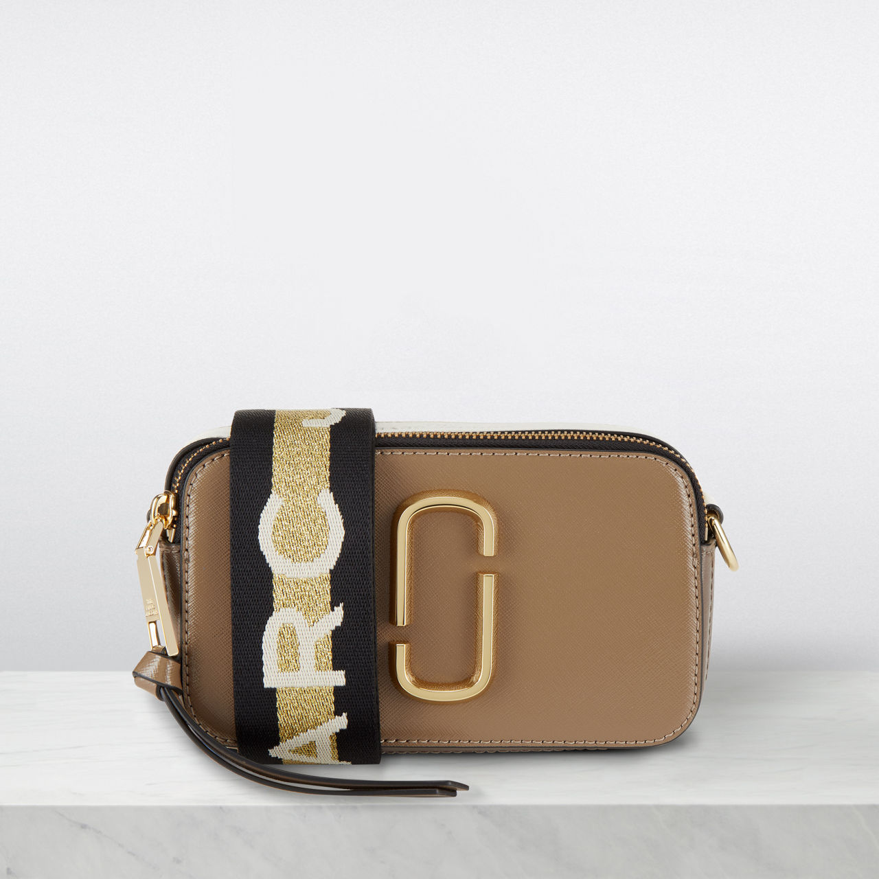 Marc Jacobs Snapshot Textured-leather Shoulder Bag In Deep Maroon