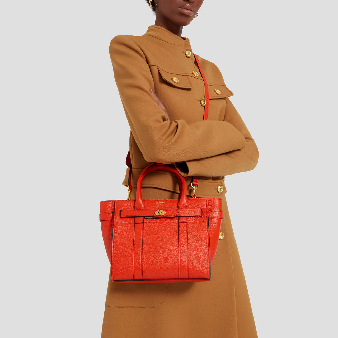 MULBERRY Zipped Bayswater Mini Bag Coral