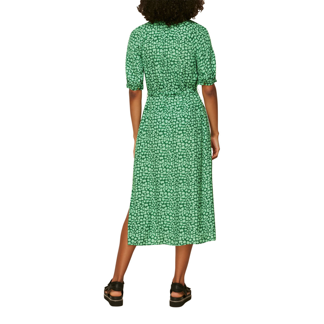 WHISTLES Olivia Giraffe Print Midi Dress