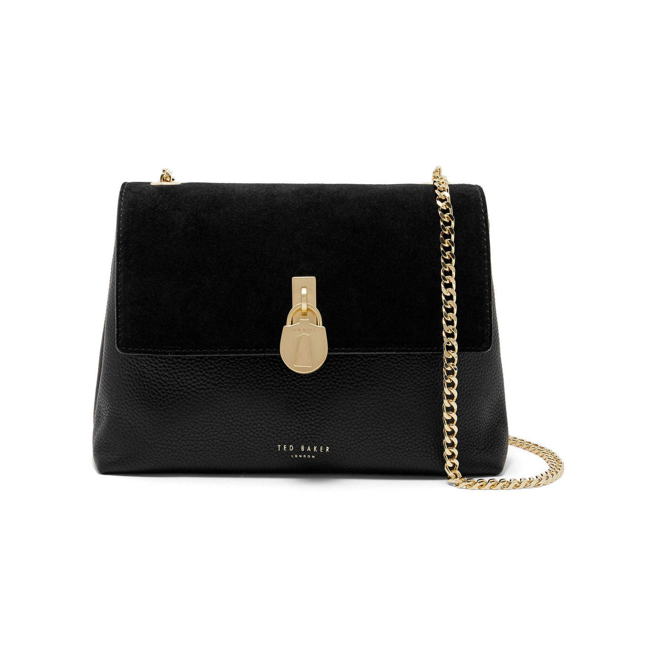 TED BAKER Helena Suede Padlock Crossbody Bag