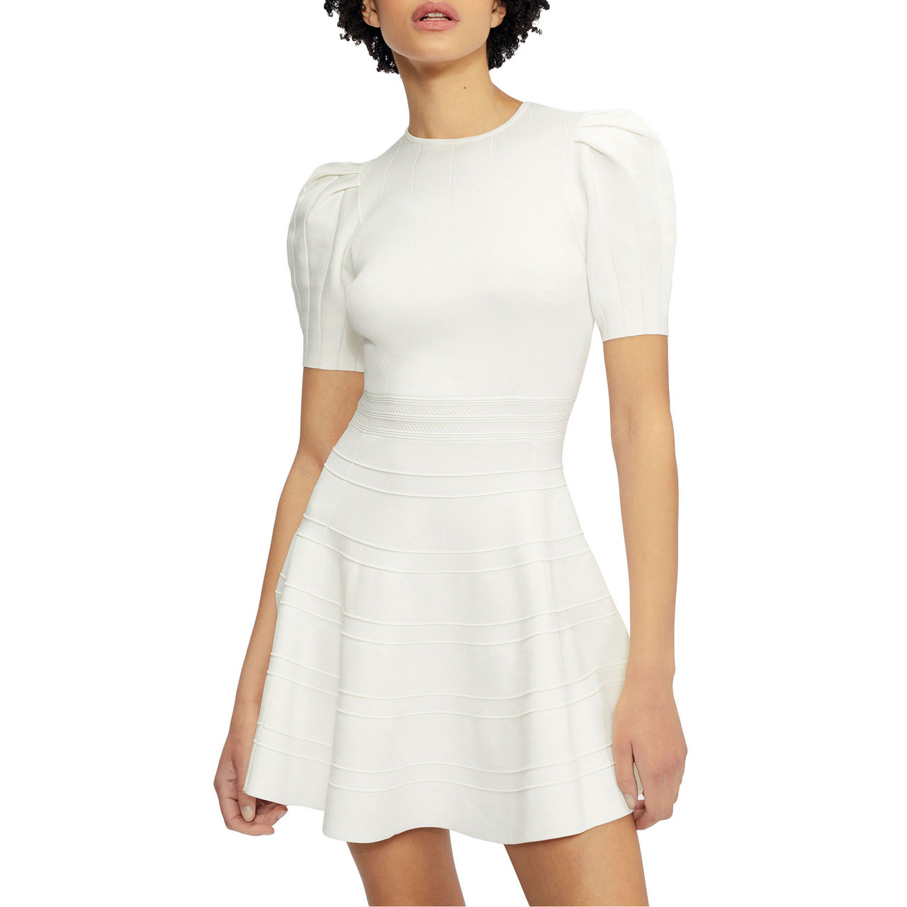 TED BAKER Velvey Puff Sleeve Mini Dress