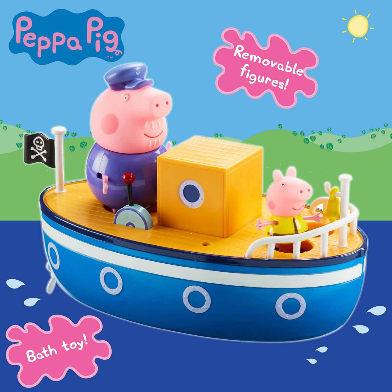 Peppa pig grandpa 2024 pig's bathtime boat