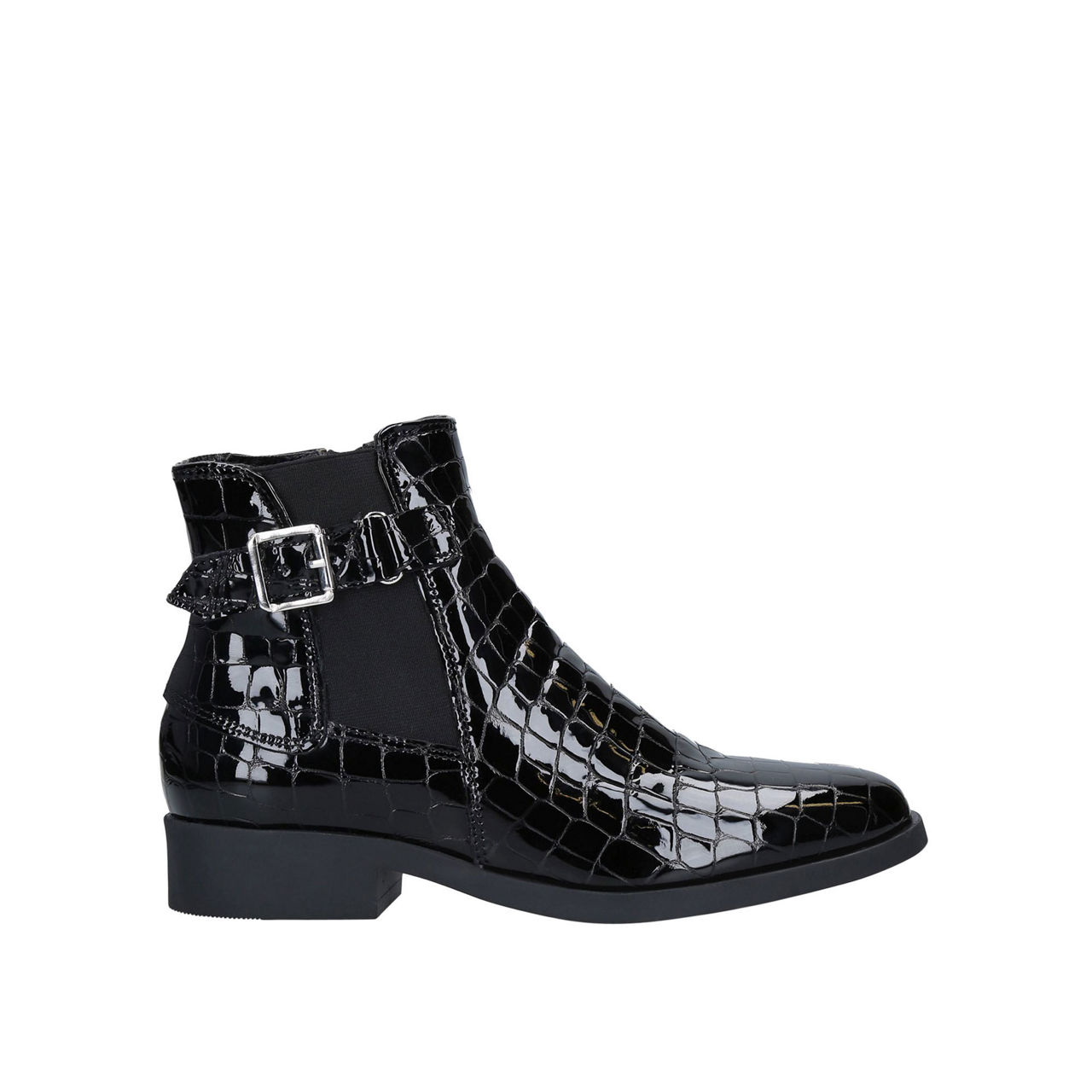 Black crocodile ankle discount boots