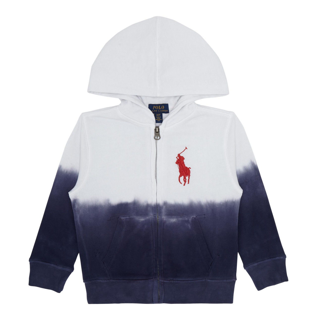 Polo tie dye cotton hoodie hotsell