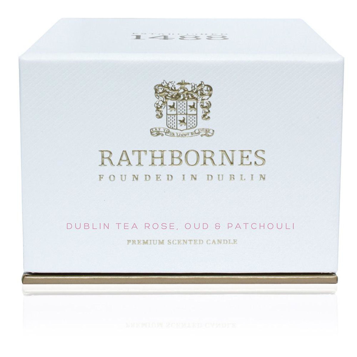 Dublin Tea Rose Oud & Patchouli Scented Luxury Candle
