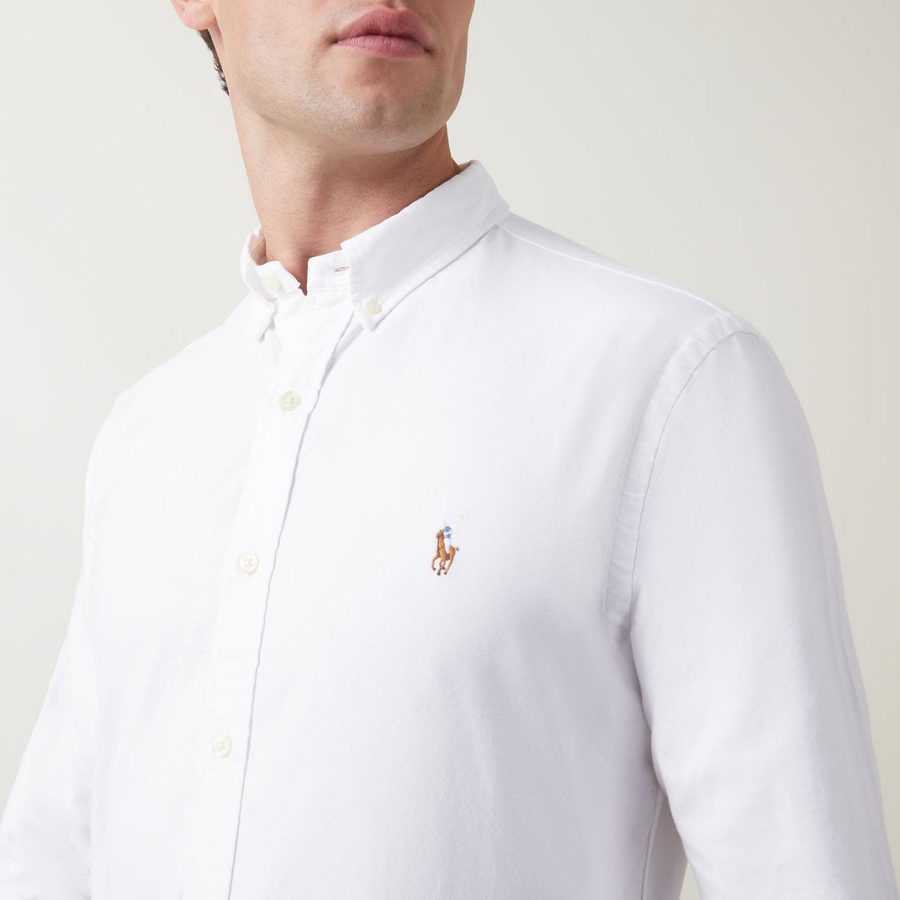 Polo Ralph Lauren oxford shirt in slim fit white