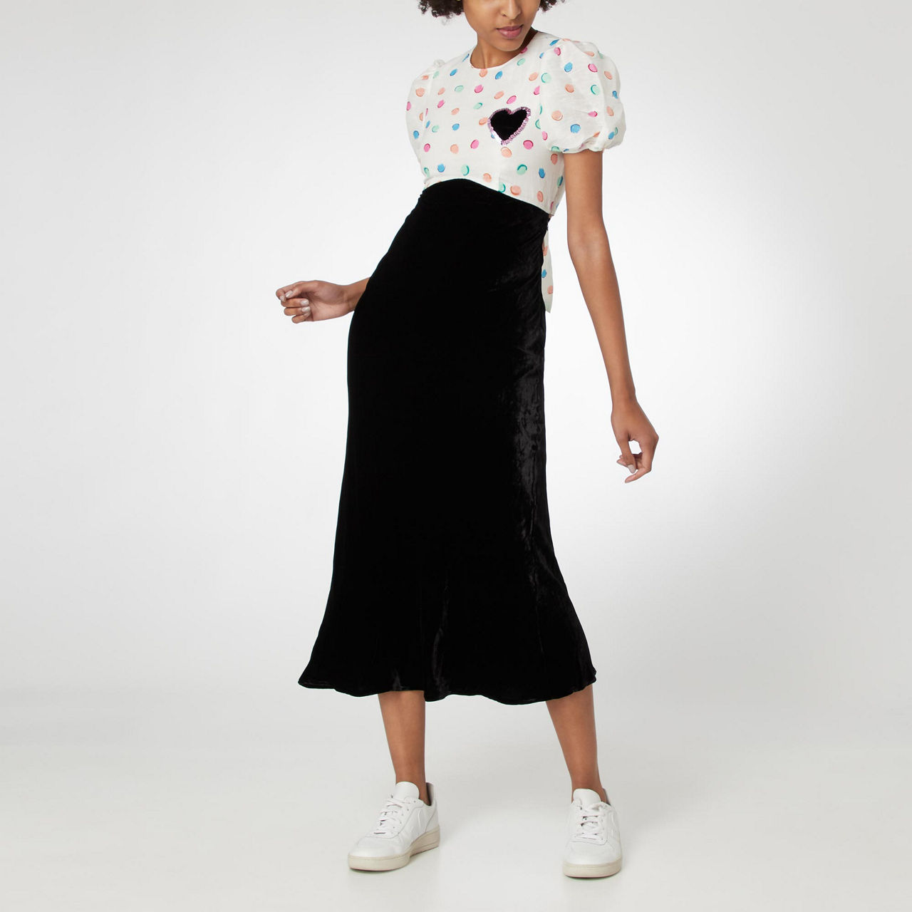 RIXO Daisy Watercolour Dress