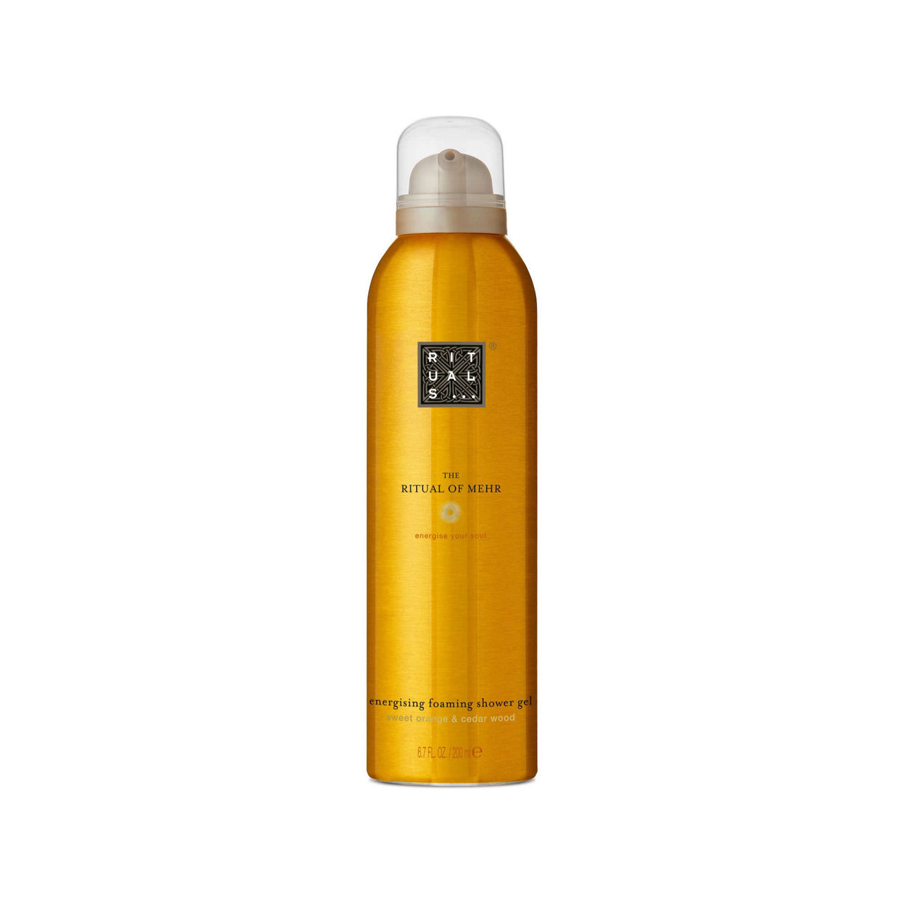 The Ritual of Happy Buddha Foaming Orange and Cedar Wood Shower Gel