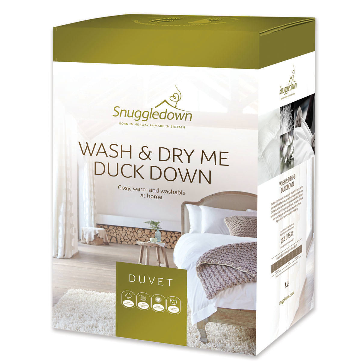 SNUGGLEDOWN Wash and Dry Me Duck Down 13.5 Tog Duvet
