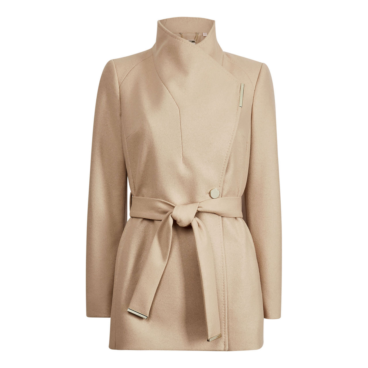 Short wool 2025 wrap coat