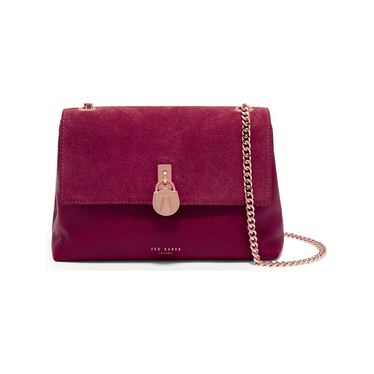 Ted baker suede hot sale padlock cross body bag