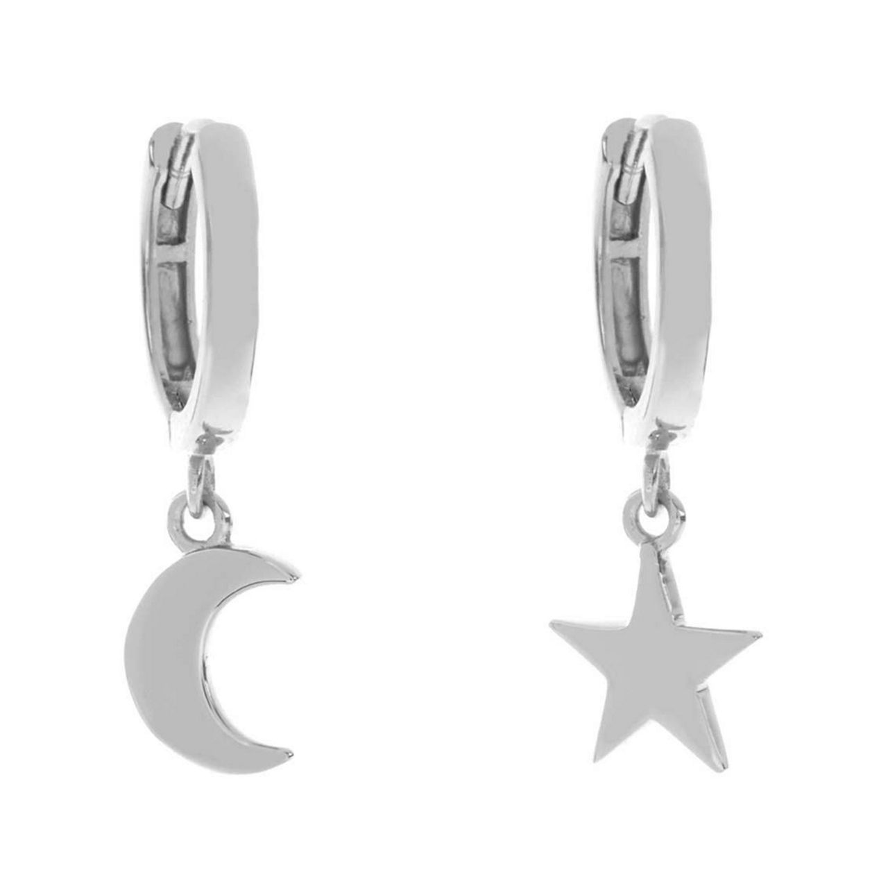 MINT VELVET Silver Star Moon Earrings