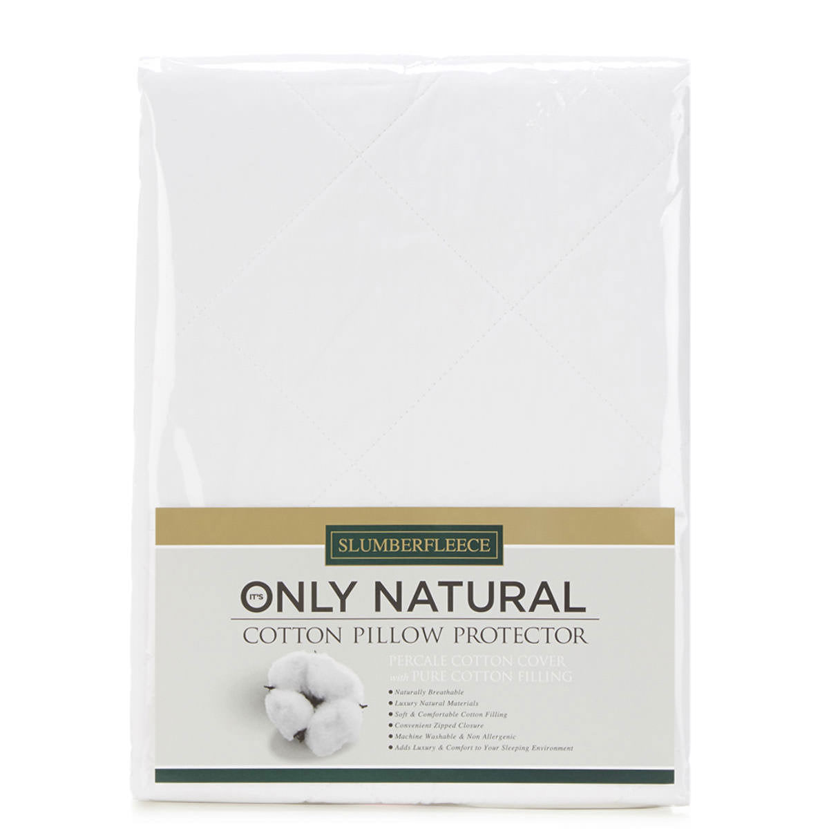 SLUMBERFLEECE Pure Cotton Pillow Protector