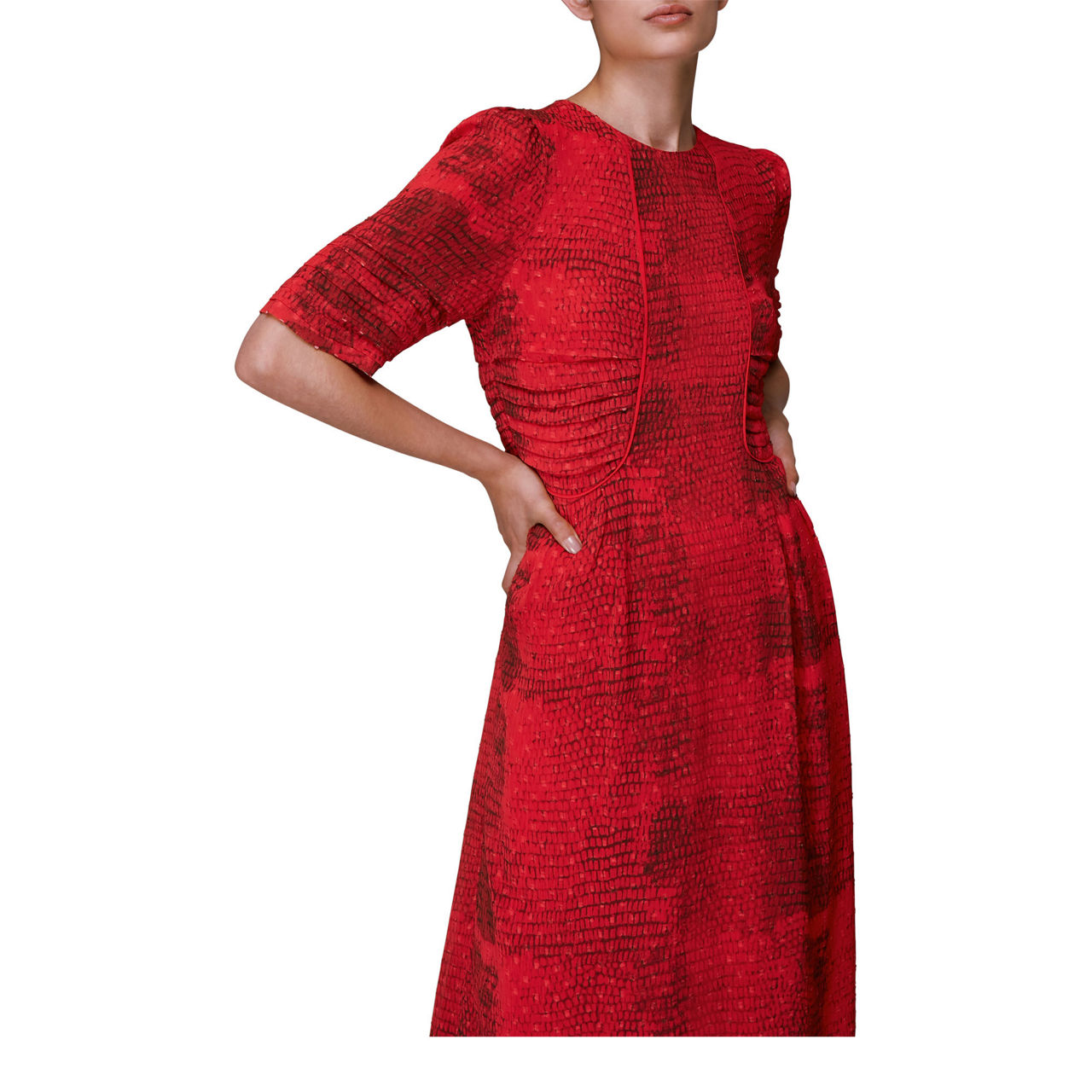 WHISTLES Snake Animal Dobby Dress