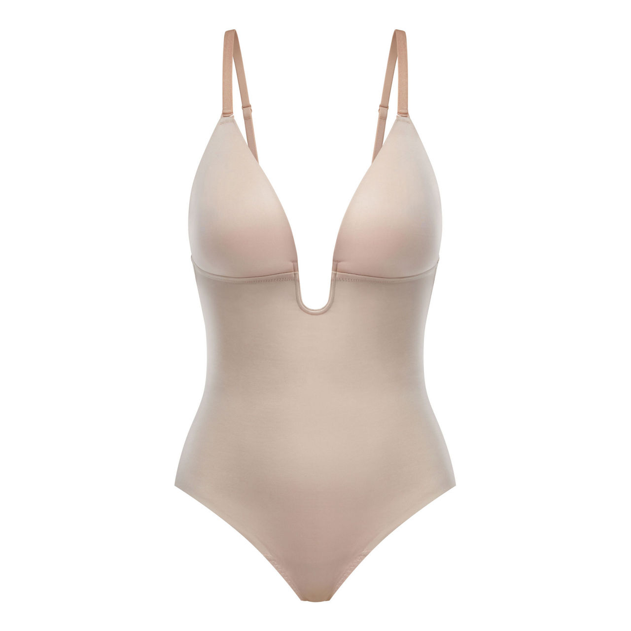 SPANX Women's Suit Your Fancy Strapless Bodysuit, Champagne Beige, Off White,  S at  Women's Clothing store