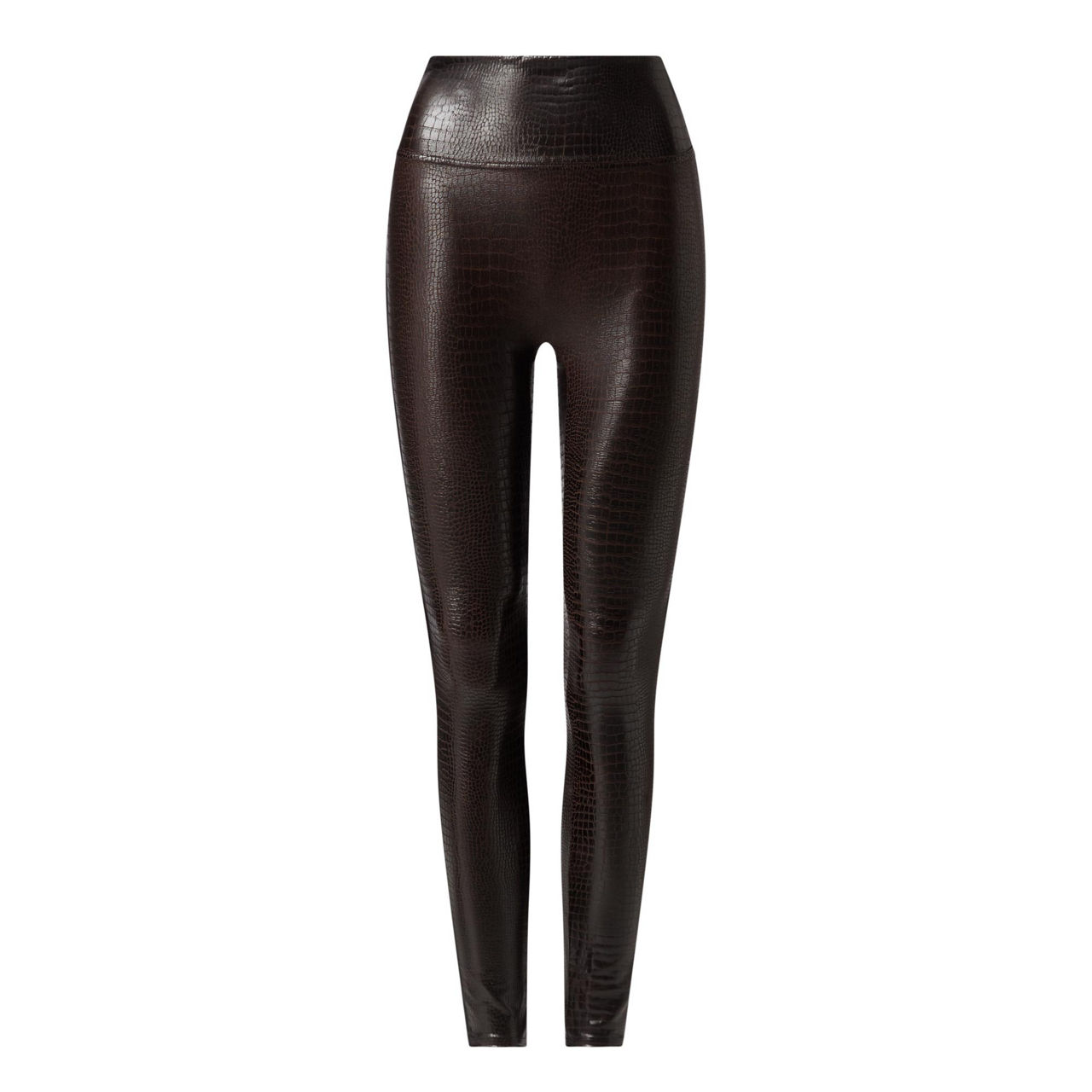 Spanx Plus Faux Leather Croc legging in Black