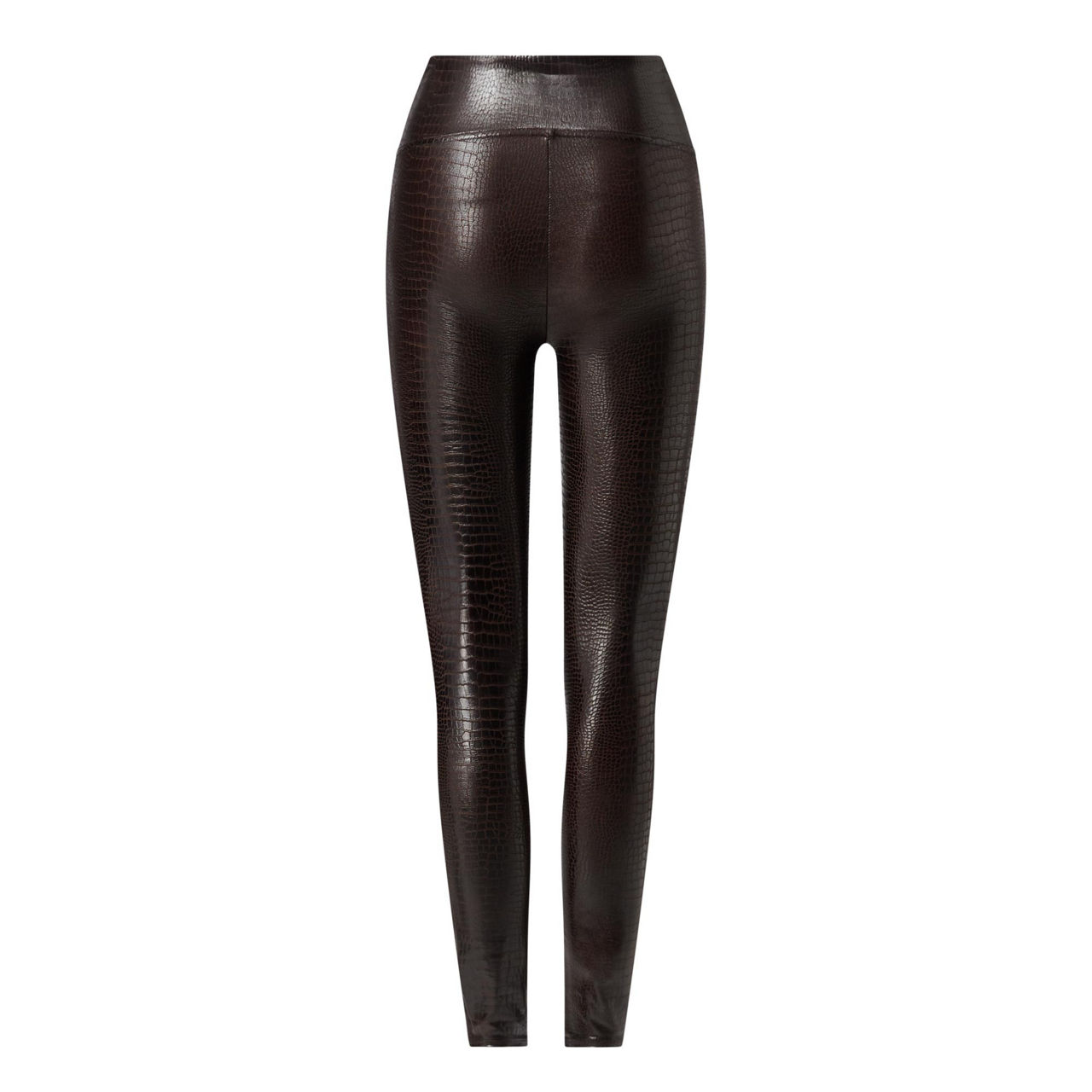 Spanx FAUX LEATHER CROC SHINE LEGGINGS - Leggings - Stockings -  brown/black/dark brown - Zalando.de